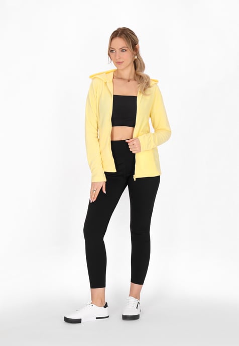 Faina fleece jacket women light yellow - Image 2