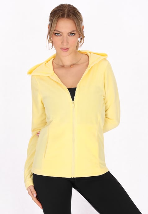 Faina fleece jacket women light yellow - Image 3