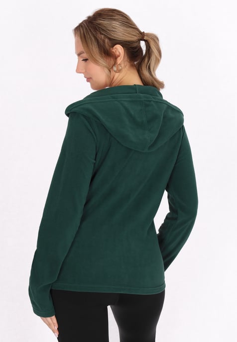 Faina fleece jacket women dark green - Image 4