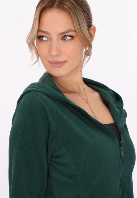 Faina fleece jacket women dark green - Image 5