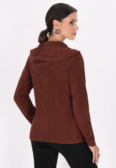 Faina Fleece jas Dames bruin - Image 5