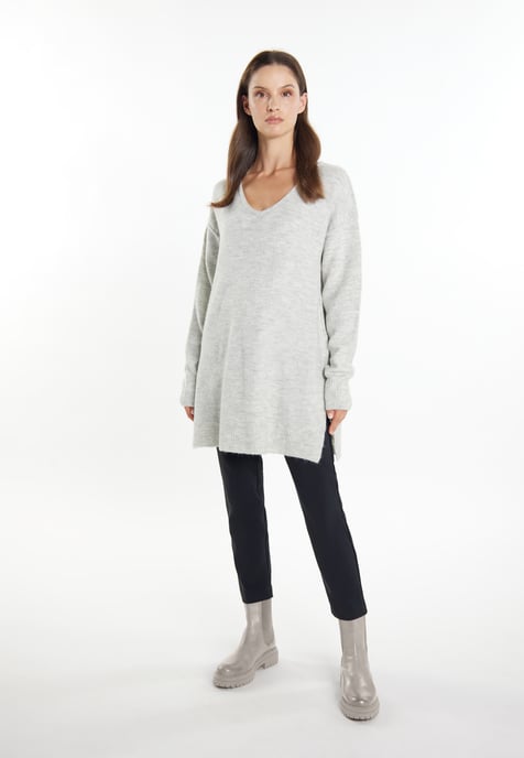 usha Knitted pullover women Grey melange - Image 2