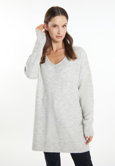usha Knitted pullover women Grey melange - Image 3