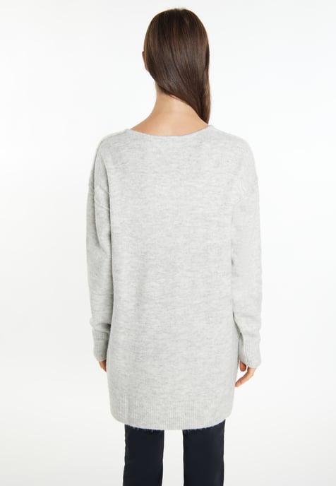 usha Knitted pullover women Grey melange - Image 4