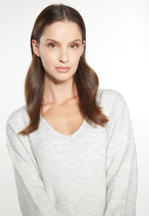 usha Knitted pullover women Grey melange - Image 5