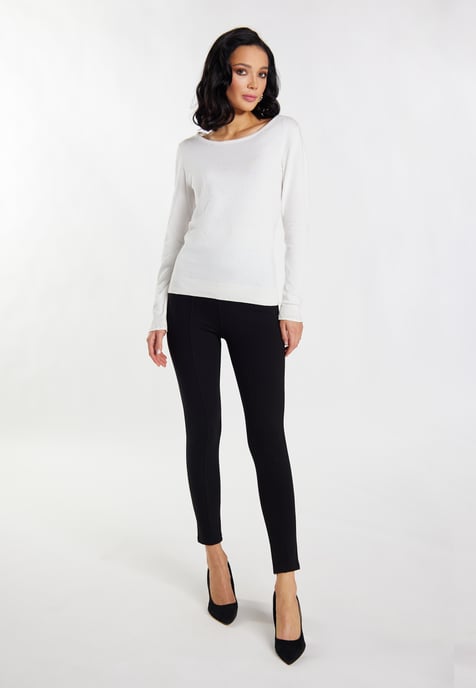 Faina Gebreide trui Dames wolwit - Image 2
