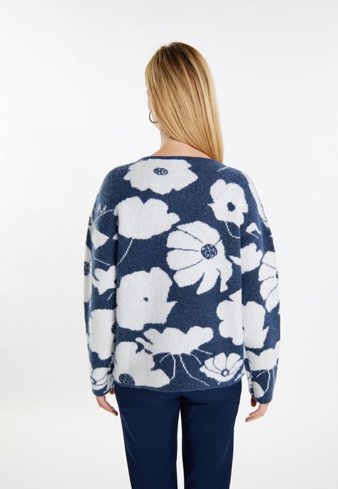 usha Knitted pullover women marine white - Image 4
