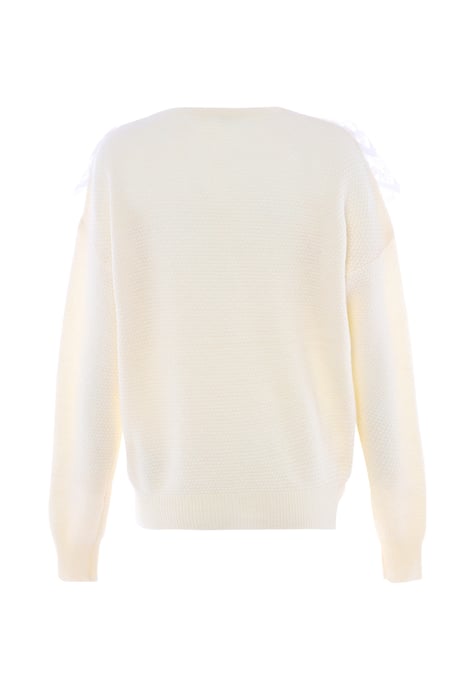 Faina Knitted pullover women off-white - Image 2