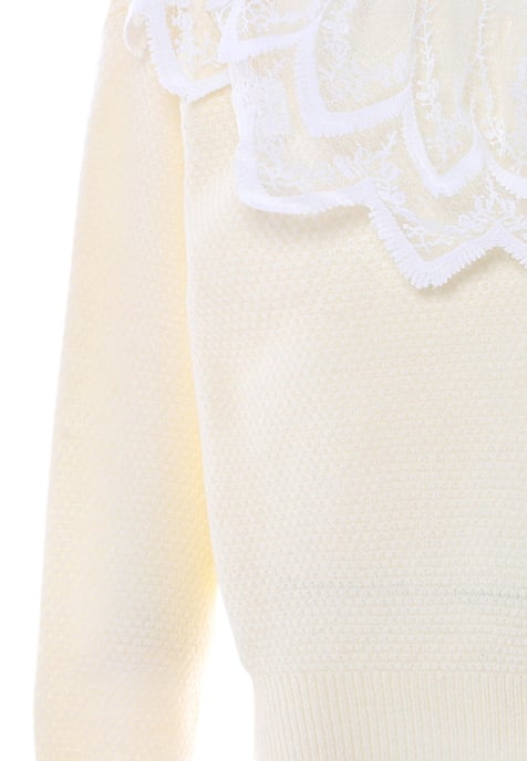 Faina Knitted pullover women off-white - Image 3