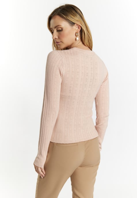usha Gebreide trui Dames roze - Image 4