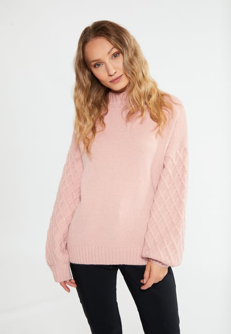 RISA Knitted pullover women old pink - Image 3