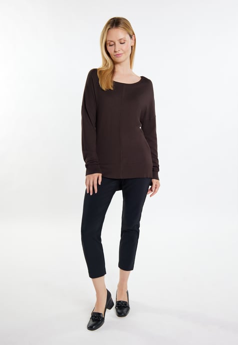 usha Knitted pullover women dark brown - Image 2