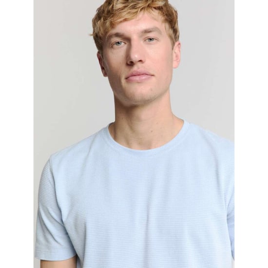 No Excess T-shirt crewneck solid relief knit sky - Image 4