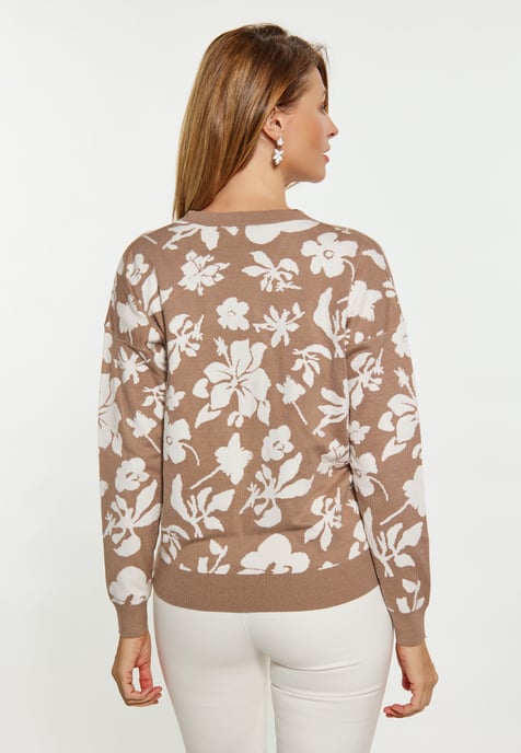 usha Jumper Dames taupe/gebroken wit - Image 5