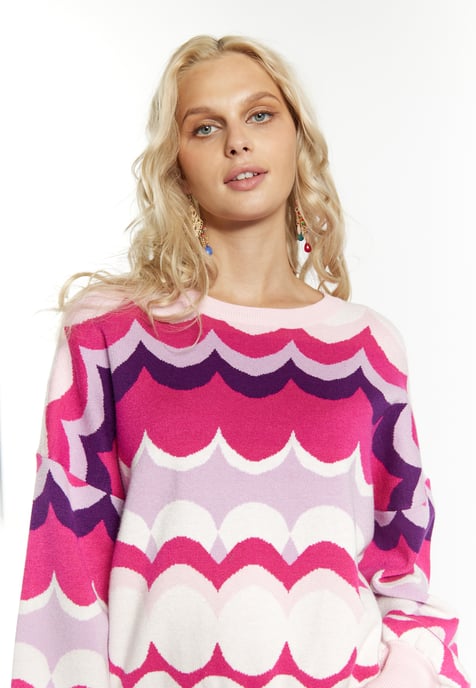 IZIA Jumper Dames Roze Veelkleurig - Image 5