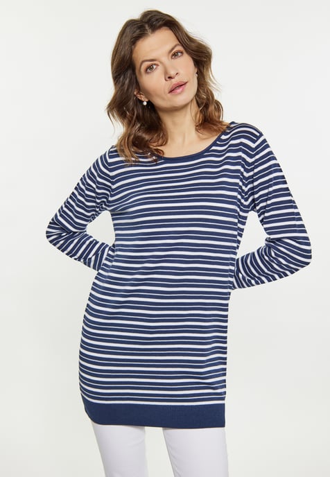 usha Pullover women marine white - Image 3