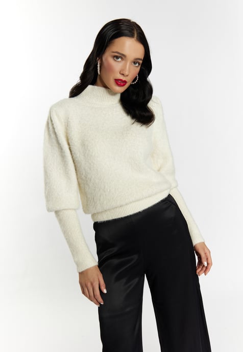 Faina Knitted pullover women off-white - Image 3