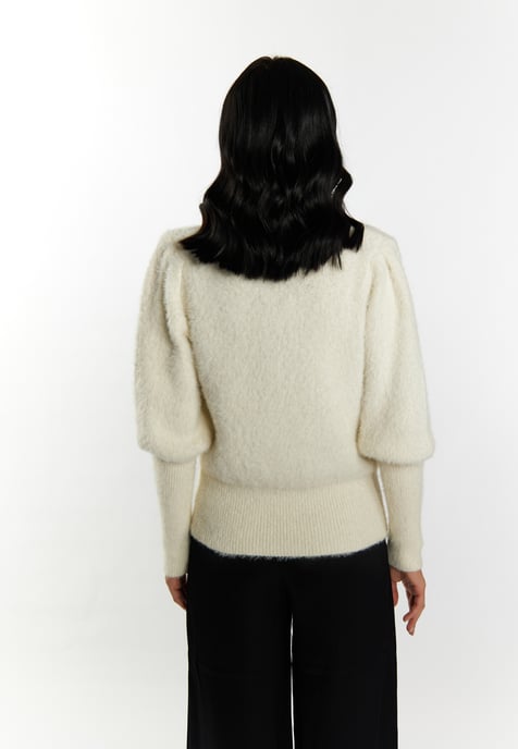 Faina Knitted pullover women off-white - Image 4