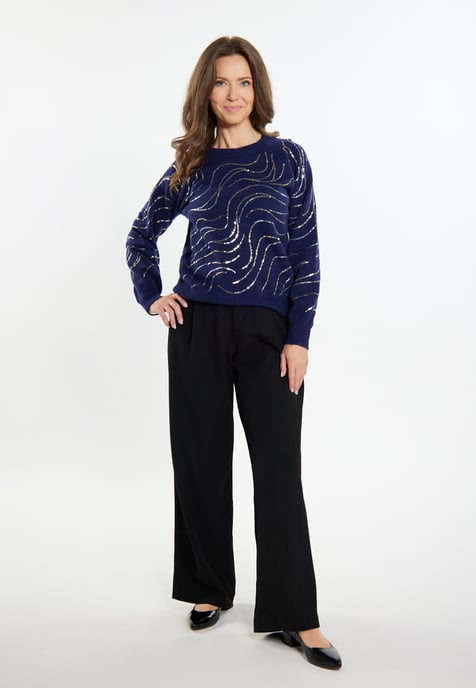 usha Gebreide trui Dames marine - Image 2