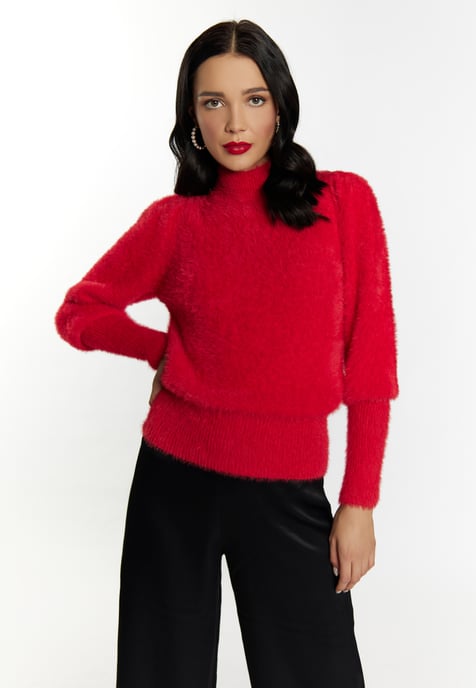 Faina Knitted pullover women red - Image 3