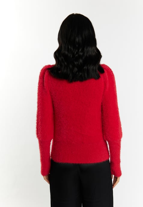 Faina Knitted pullover women red - Image 4