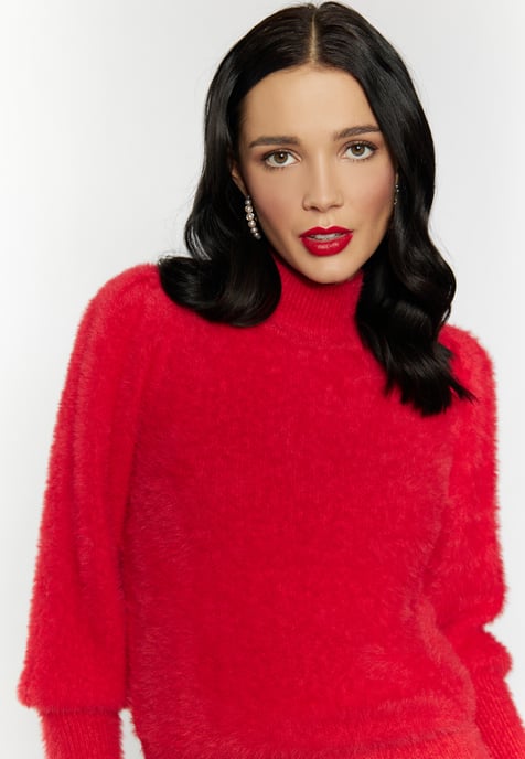 Faina Knitted pullover women red - Image 5
