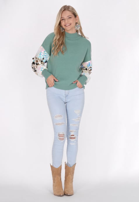 IZIA Pullover women aqua - Image 2