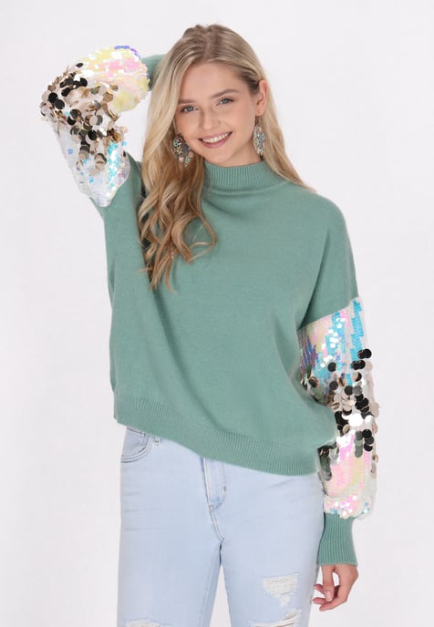 IZIA Pullover women aqua - Image 3