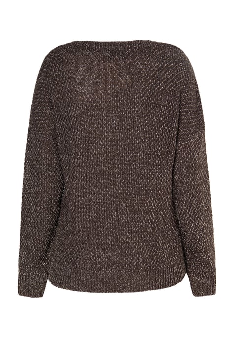 usha Knitted pullover women dark brown - Image 2