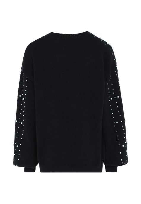 Faina trui met parels Dames zwart - Image 2