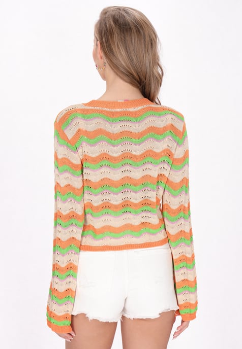 IZIA Jumper vrouwen oranje veelkleurig - Image 4