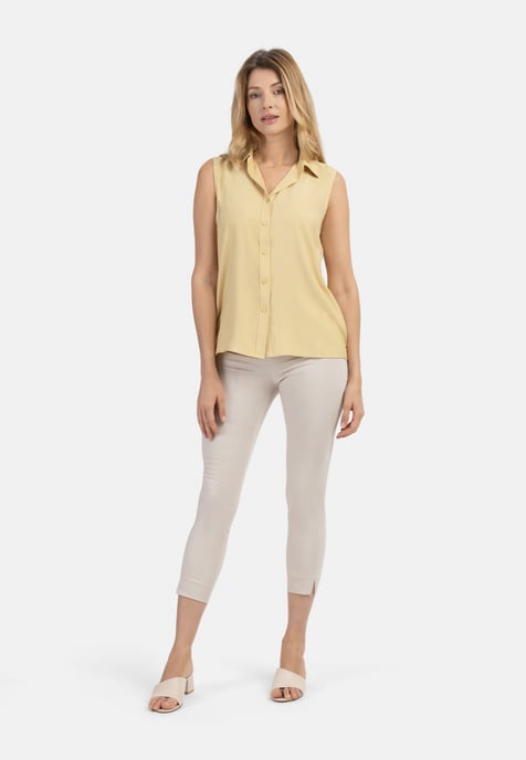 usha blouse top women light yellow - Image 2