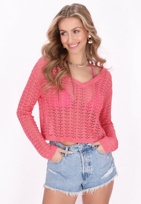 IZIA Jumper vrouwen koraal - Image 3