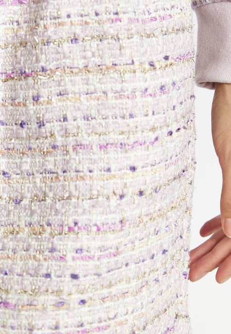 Faina Bouclé korte broek Dames Lavendel veelkleurig - Image 5