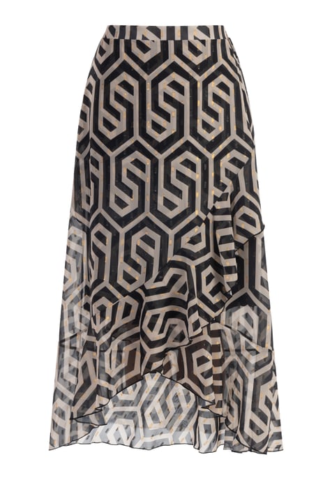 Faina midirok Dames zwart/beige - Image 1