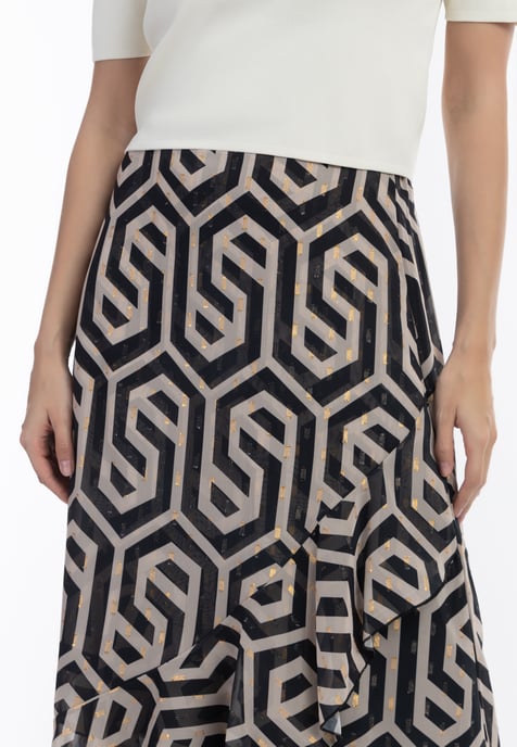 Faina midirok Dames zwart/beige - Image 5