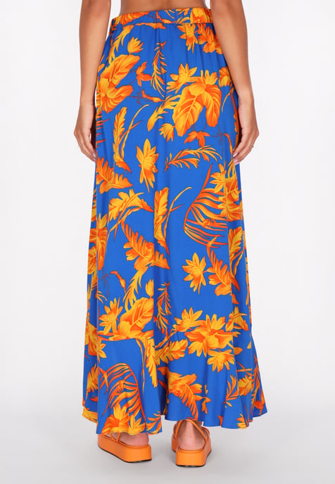 IZIA rok vrouwen blauw geel - Image 4