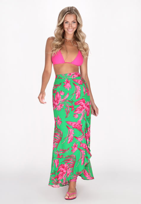 IZIA rok vrouwen groen roze - Image 2
