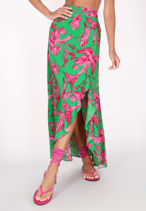 IZIA rok vrouwen groen roze - Image 3