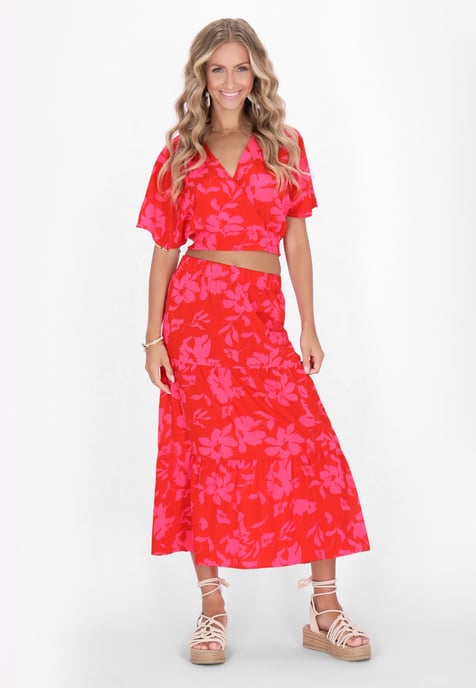 IZIA rok vrouwen rood roze - Image 2