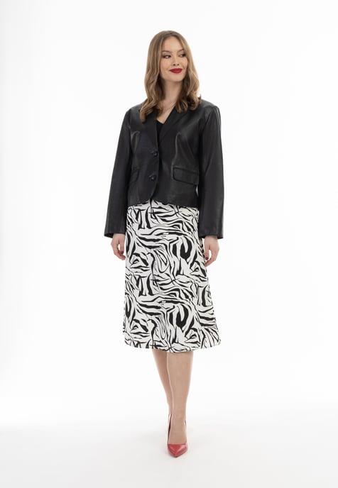 Faina midirok Dames wit zwart - Image 2