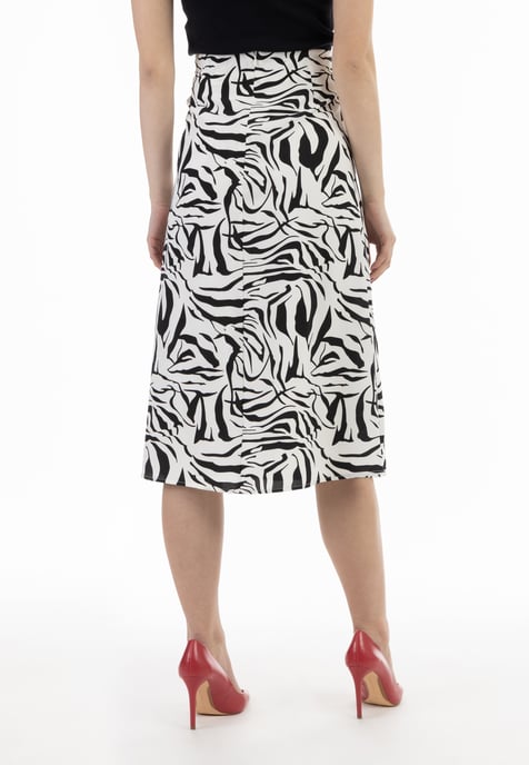 Faina midirok Dames wit zwart - Image 4