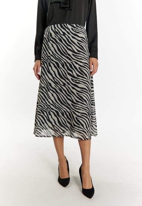 Faina Rok met zebraprint Dames wit zwart - Image 3