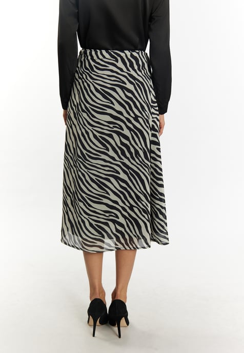Faina Rok met zebraprint Dames wit zwart - Image 4