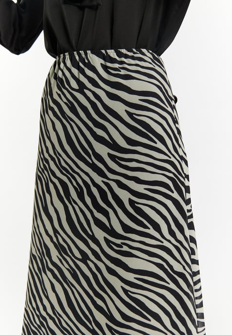 Faina Rok met zebraprint Dames wit zwart - Image 5