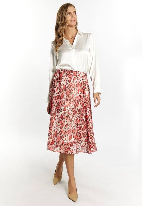 Faina Rok met luipaardprint Dames Rood Veelkleurig - Image 2