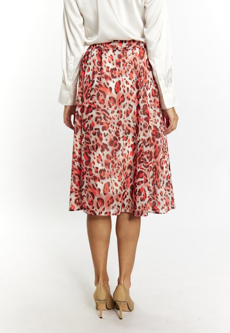 Faina Rok met luipaardprint Dames Rood Veelkleurig - Image 4