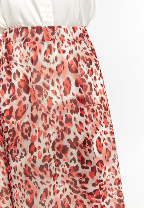 Faina Rok met luipaardprint Dames Rood Veelkleurig - Image 5