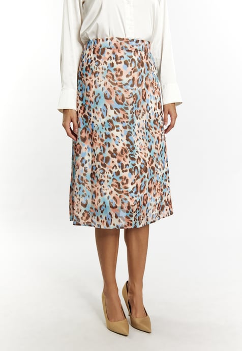 Faina Rok met luipaardprint Dames Beige Veelkleurig - Image 3