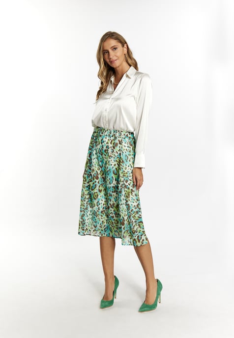 Faina Rok met luipaardprint Dames Turkoois Veelkleurig - Image 2